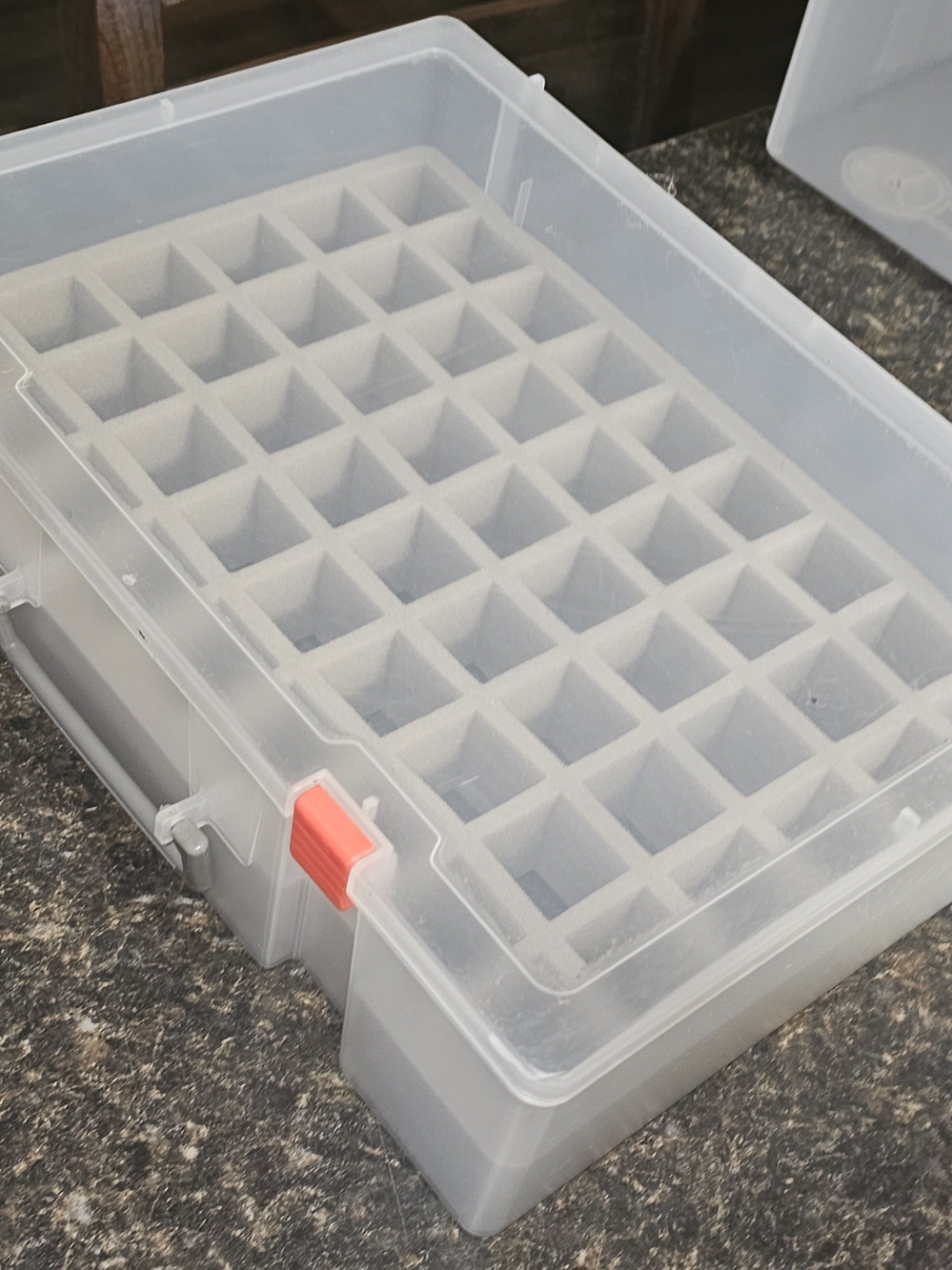 Plastic Compartment Storage Box with Removable Foam Grid For Nail Polish
